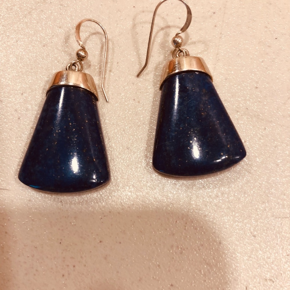 The Most Beautiful Lapis Lazuli Sterling Silver 925 dangle earrings by Jay King - Picture 5 of 5